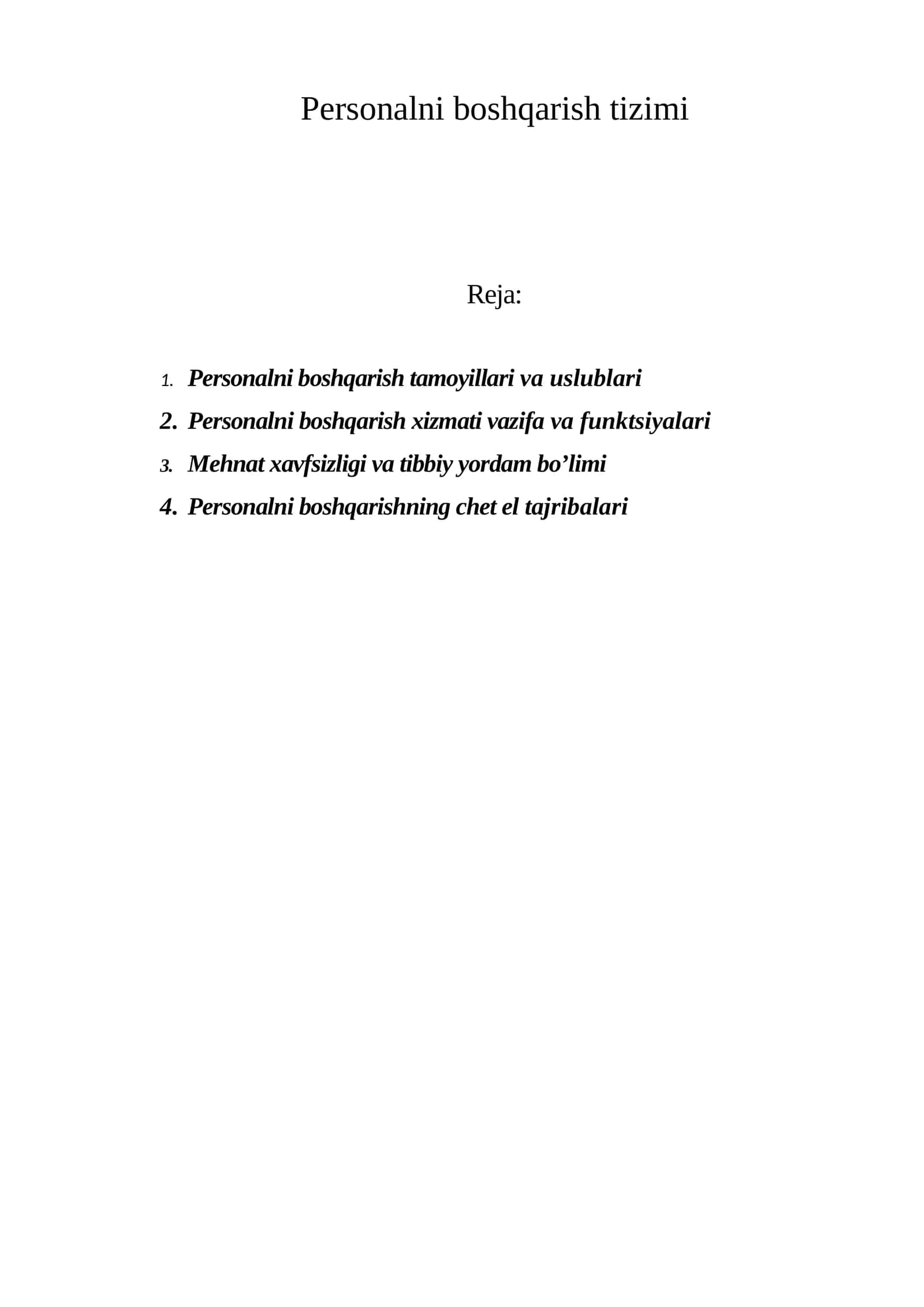 Personalni boshqarish tizimi 1