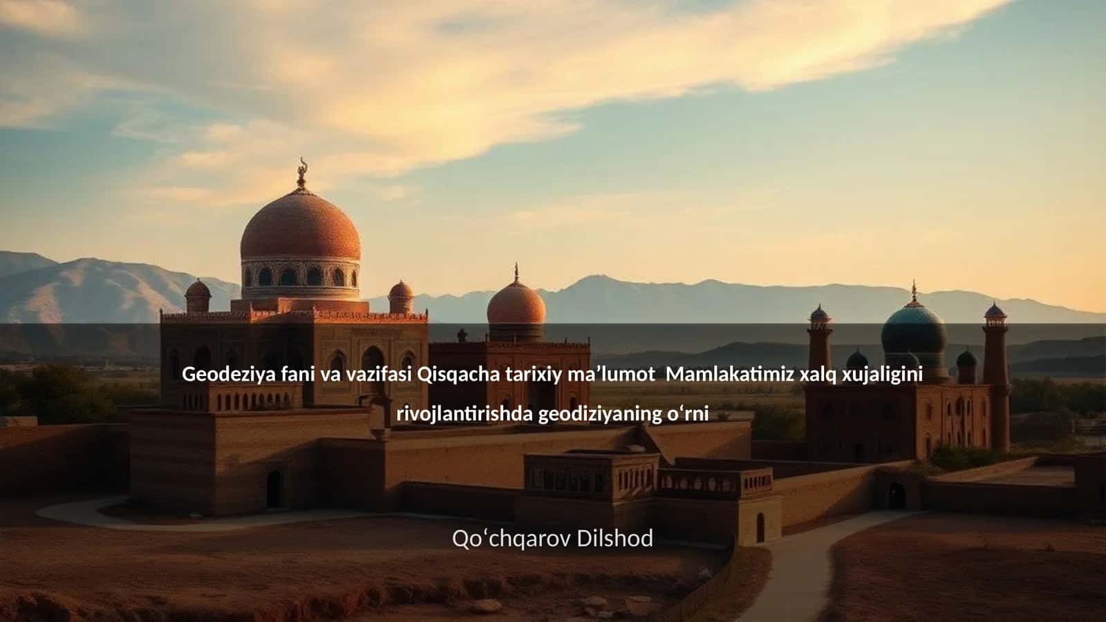 Geodeziya fani va vazifasi 1