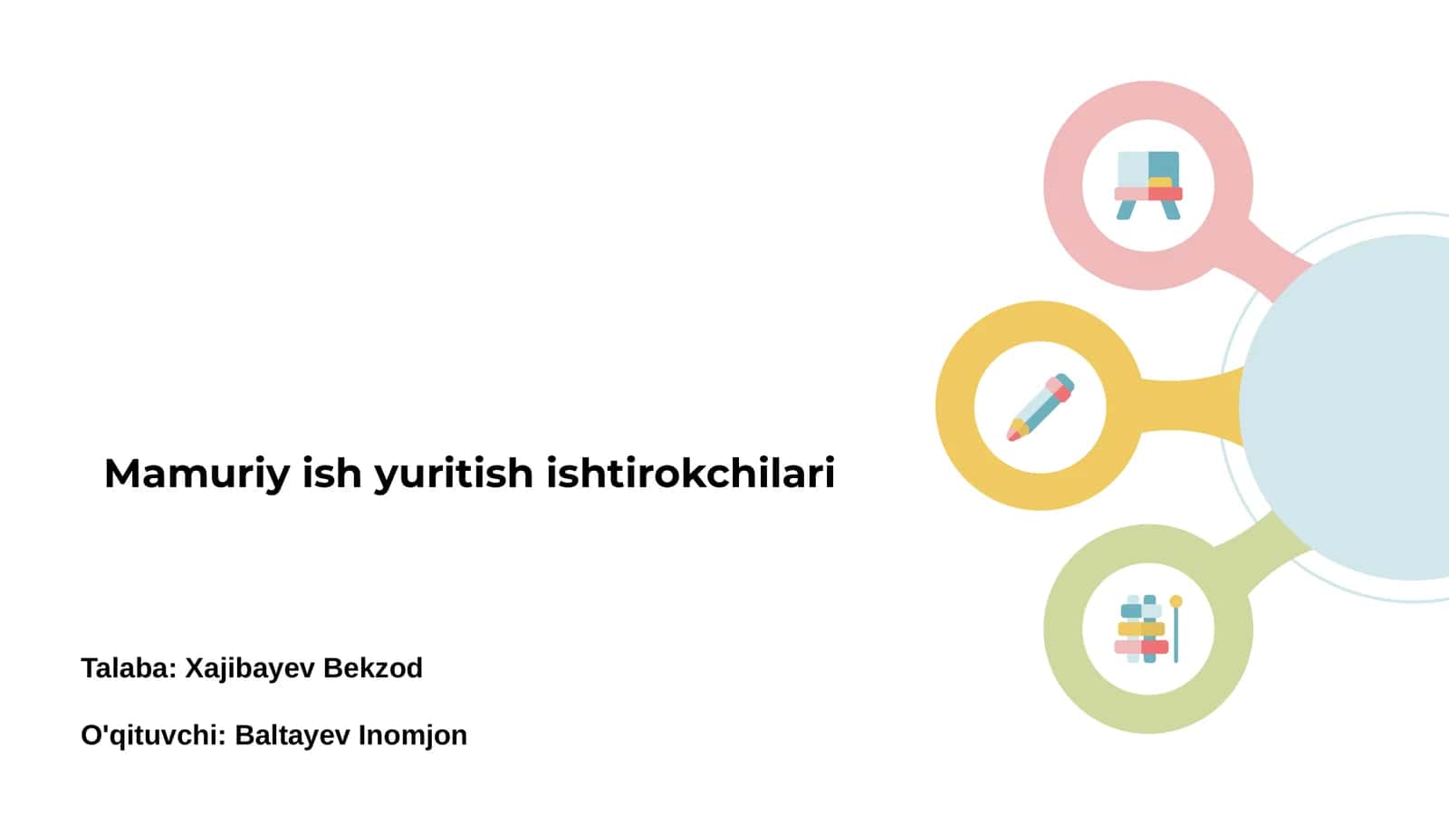 Mamuriy ish yuritish ishtirokchilari 1