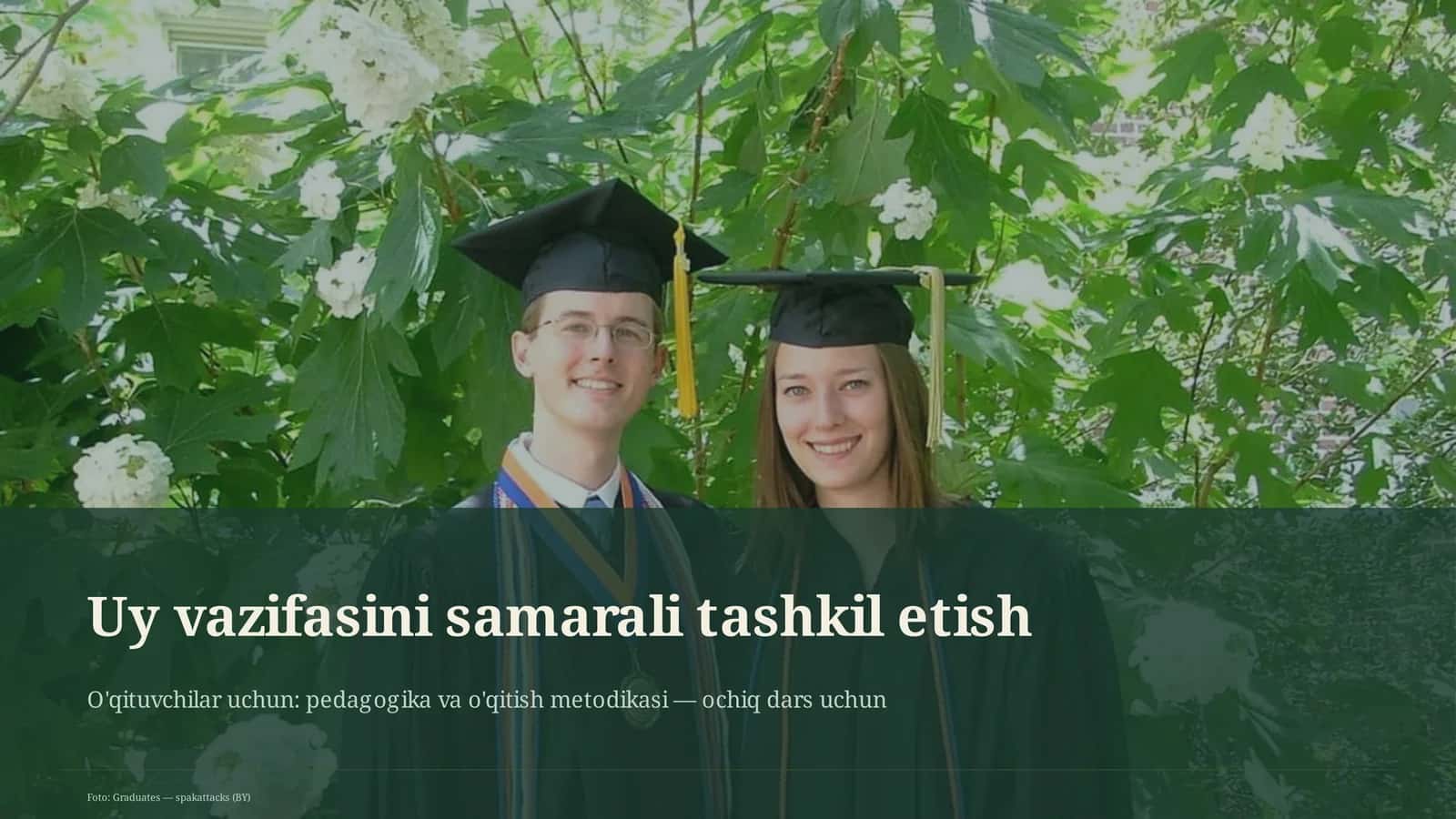 Uy vazifasini samarali tashkil etish 1