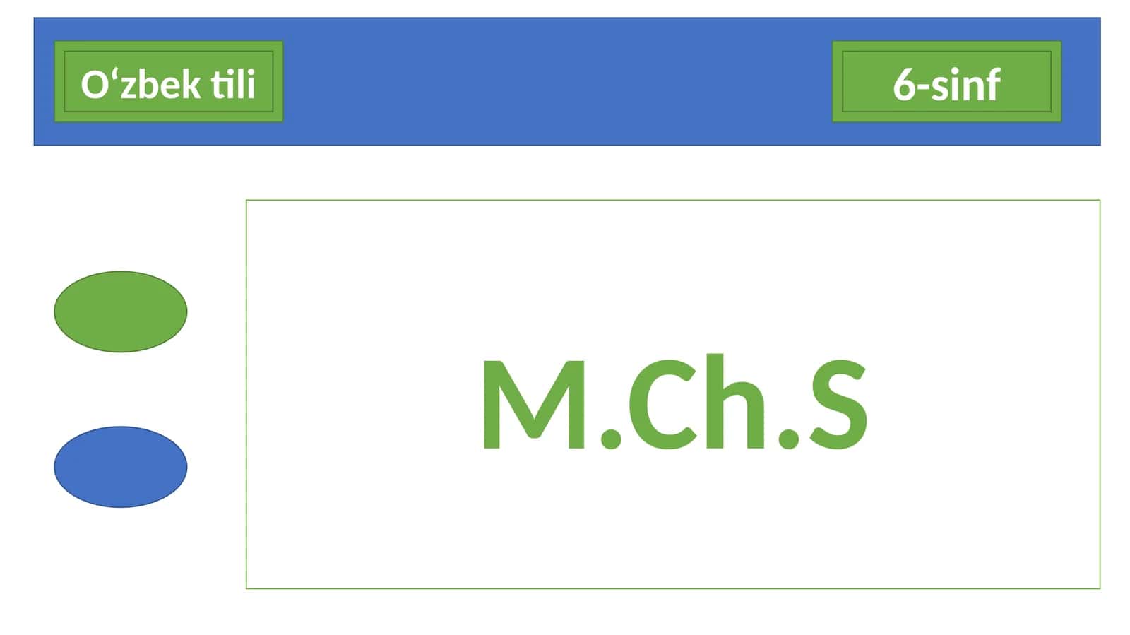 6-sinf O'zbek tili dars ishlanma. M.CH.S 1