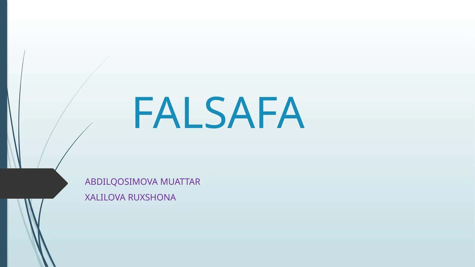 SHARQ FALSAFASI 1