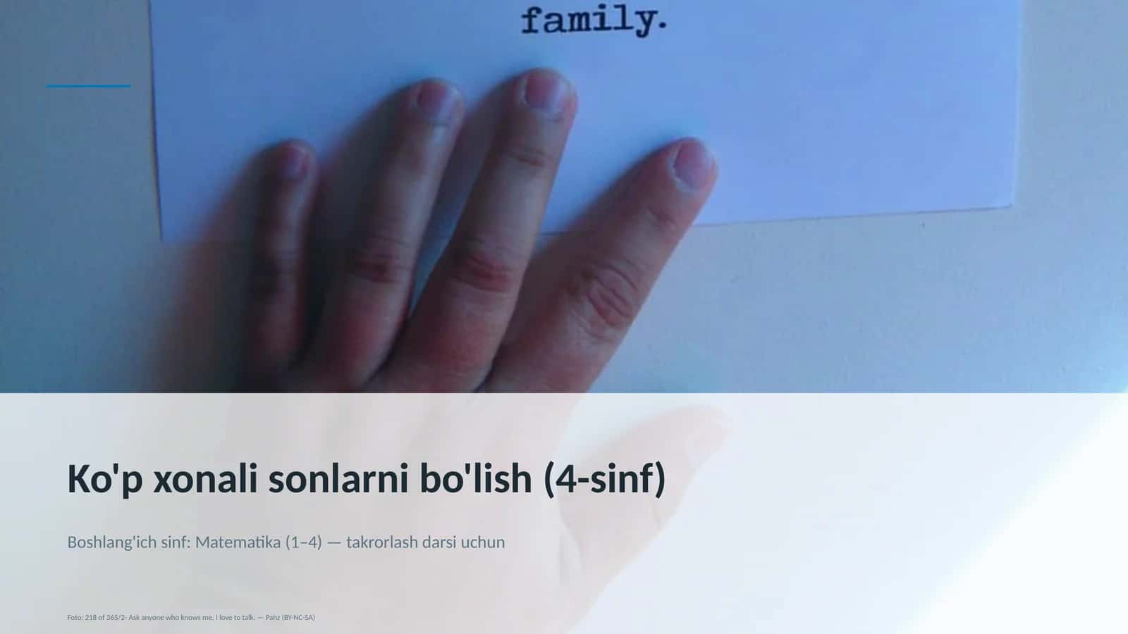 Ko'p xonali sonlarni bo'lish (4-sinf) 1