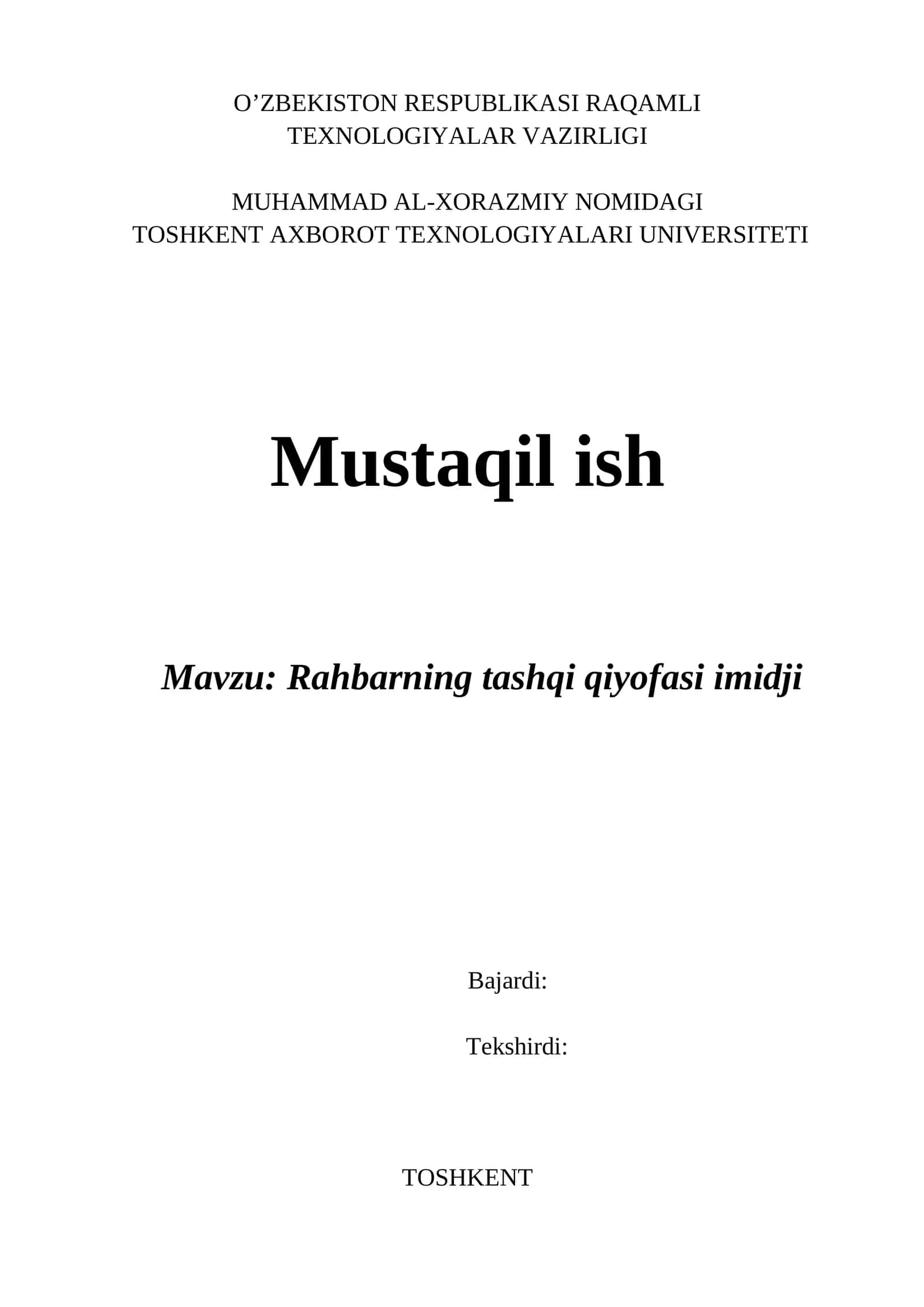 Rahbarning tashqi qiyofasi imidji 1