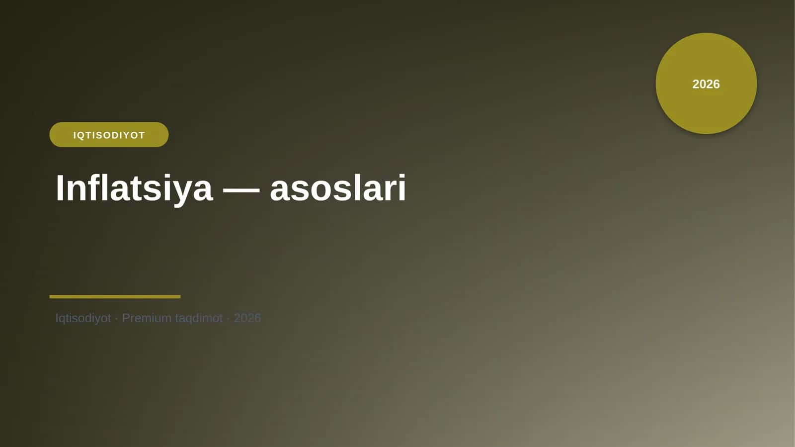 Inflatsiya — asoslari 1