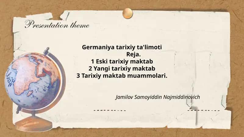 Germaniya tarixiy ta'limoti 1