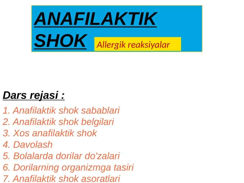 Anafilaktik Shok 1