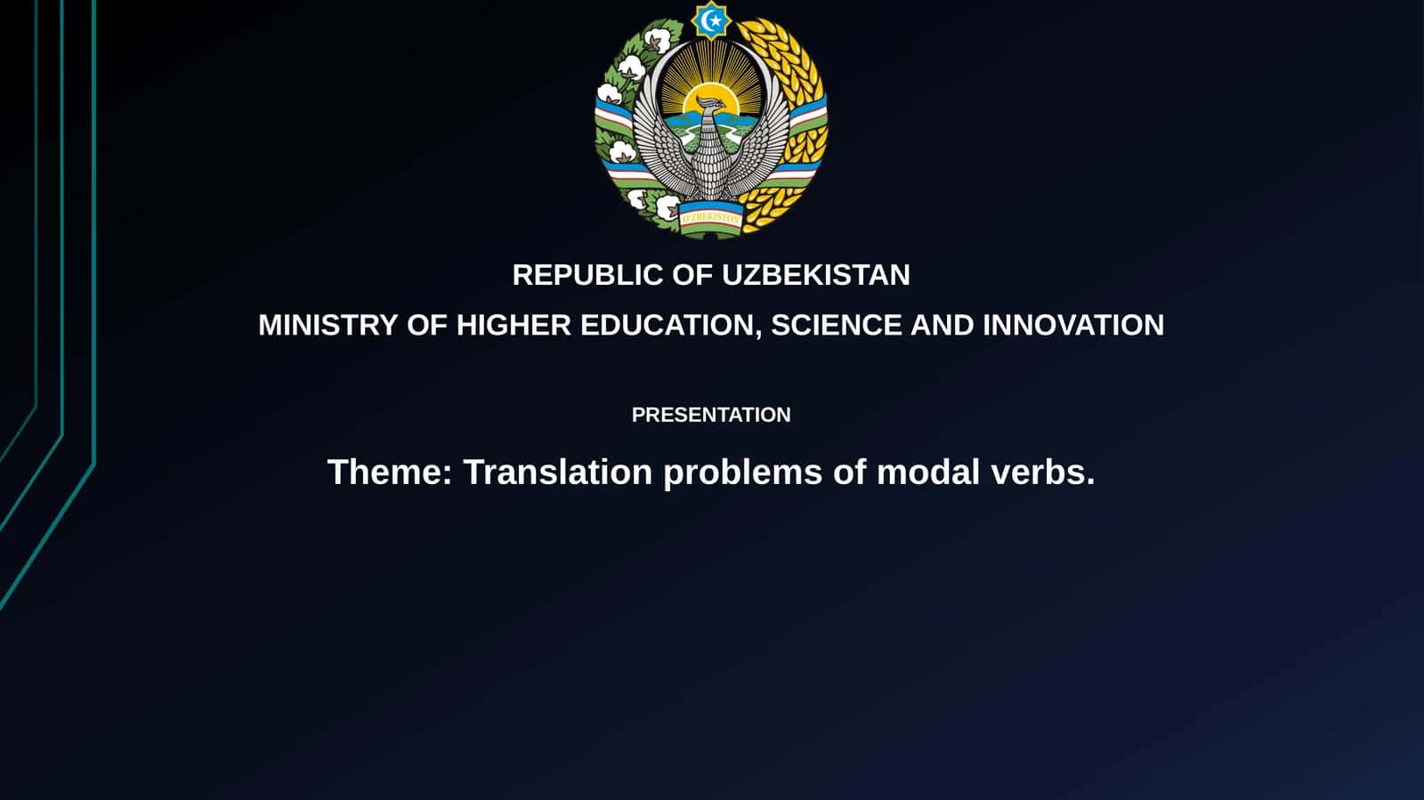 Translation problems of modal verbs 1
