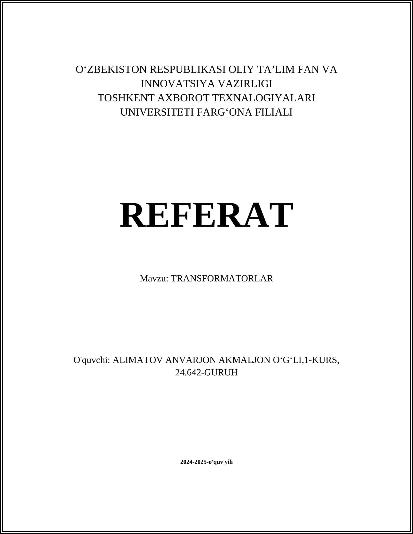 TRANSFORMATORLAR 1