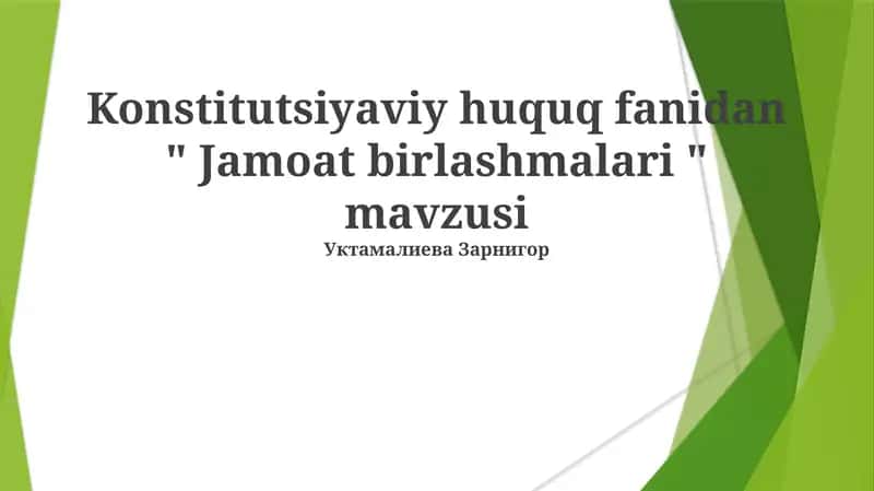 Jamoat birlashmalari 1