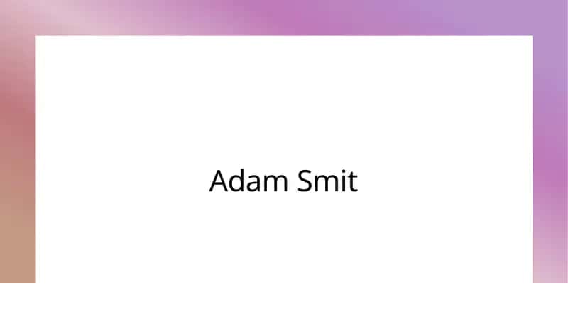 Adam Smit 1