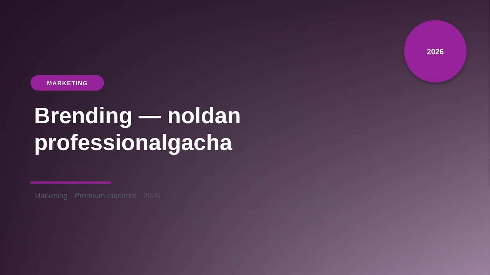 Brending — noldan professionalgacha 1