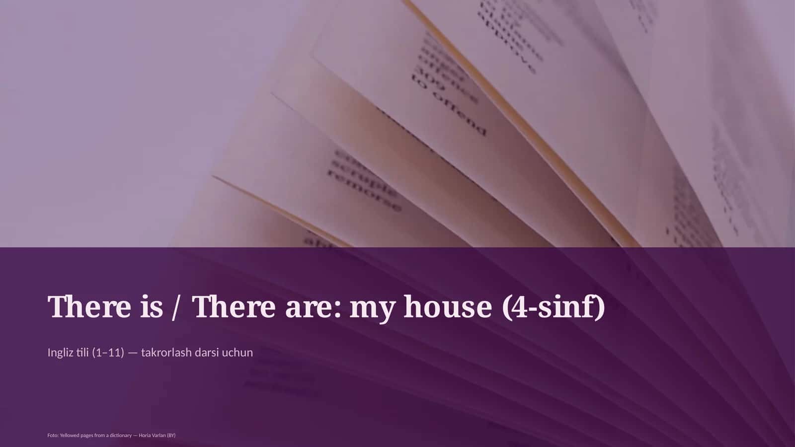 There is / There are: my house (4-sinf) 1