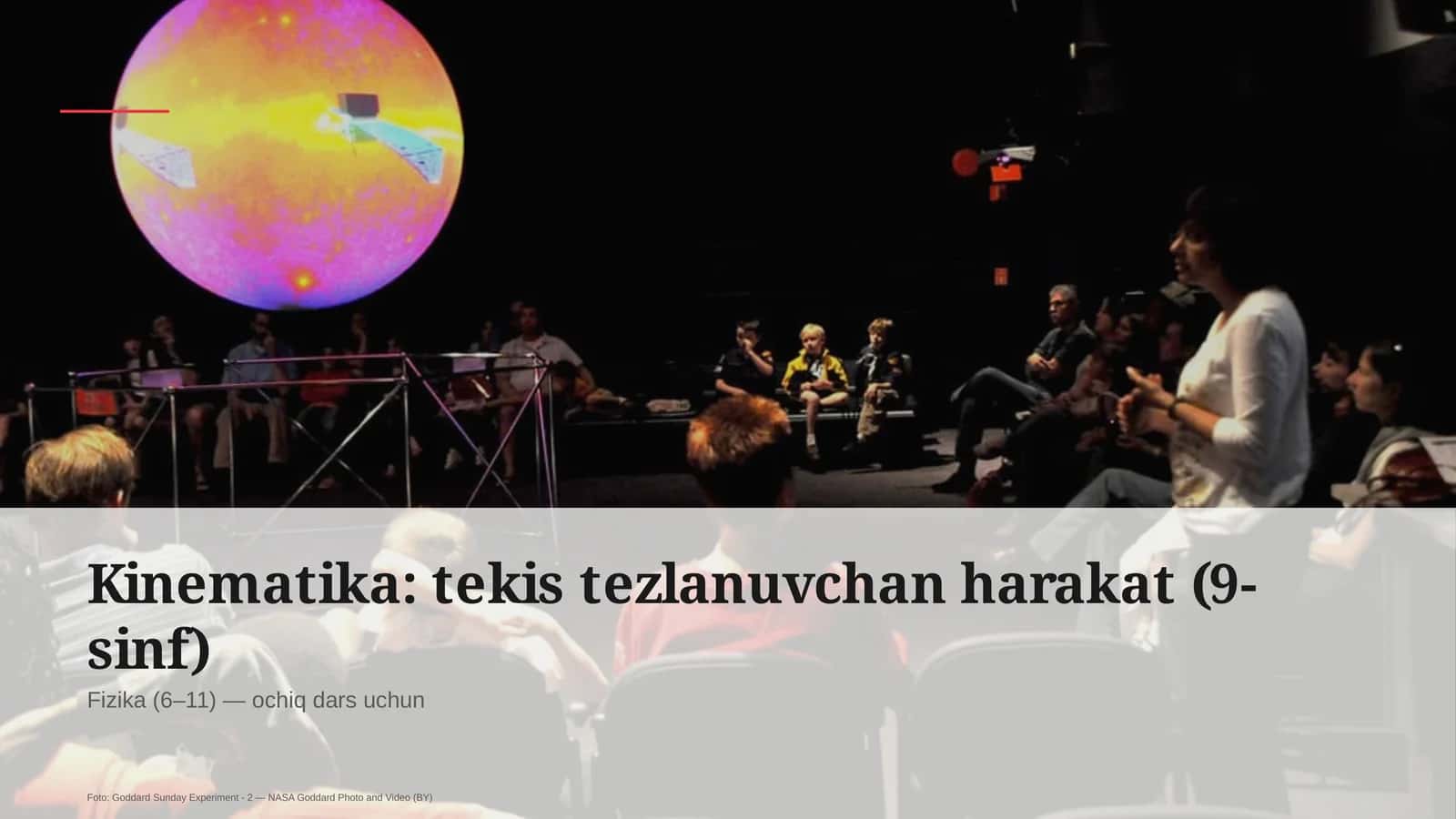 Kinematika: tekis tezlanuvchan harakat (9-sinf) 1