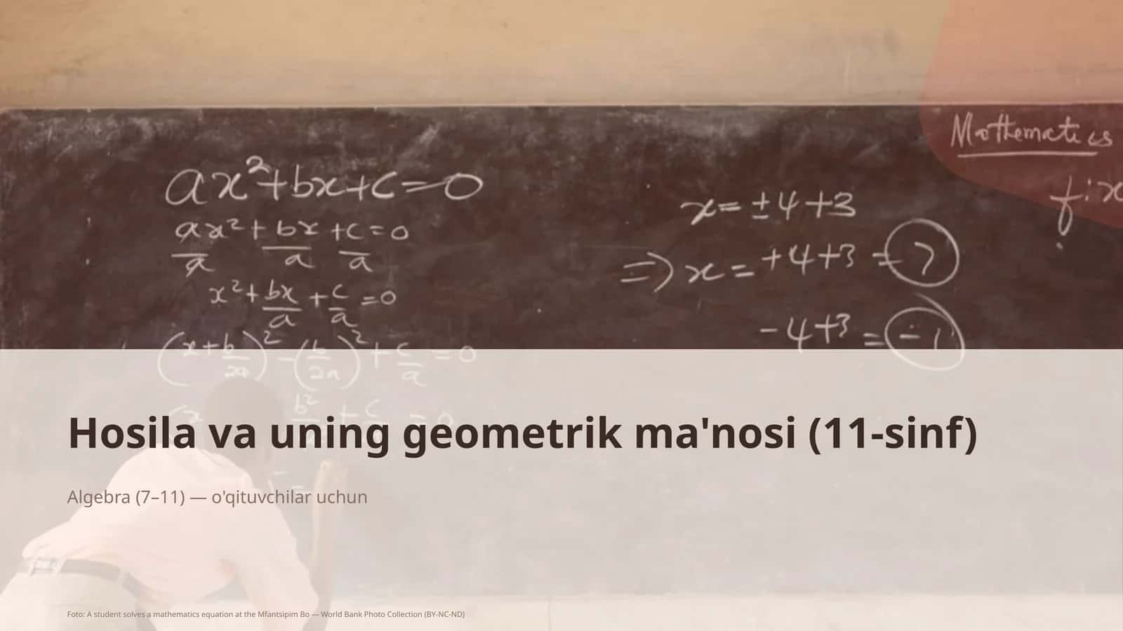 Hosila va uning geometrik ma'nosi (11-sinf) 1