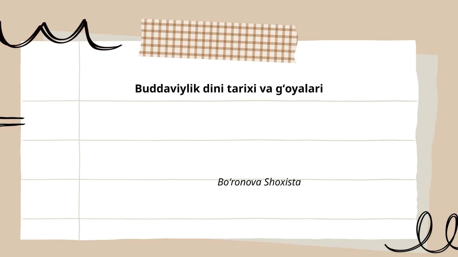 Buddaviylik dini tarixi va gʻoyalari 1