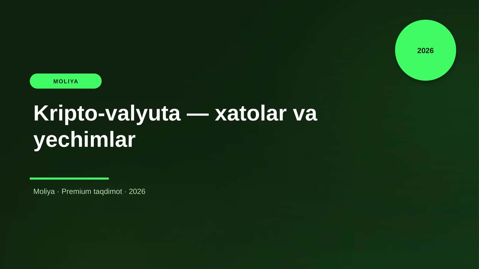 Kripto-valyuta — xatolar va yechimlar 1