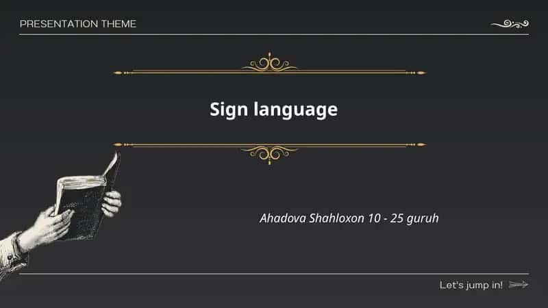 Sign language 1