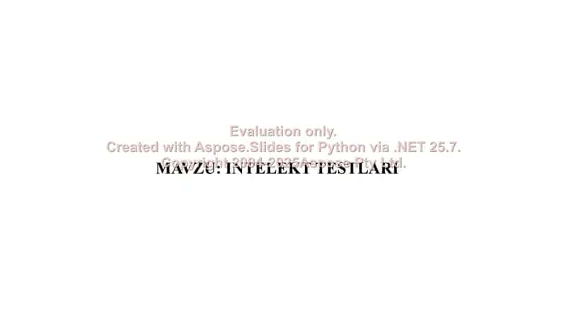 Intellekt testlari 1