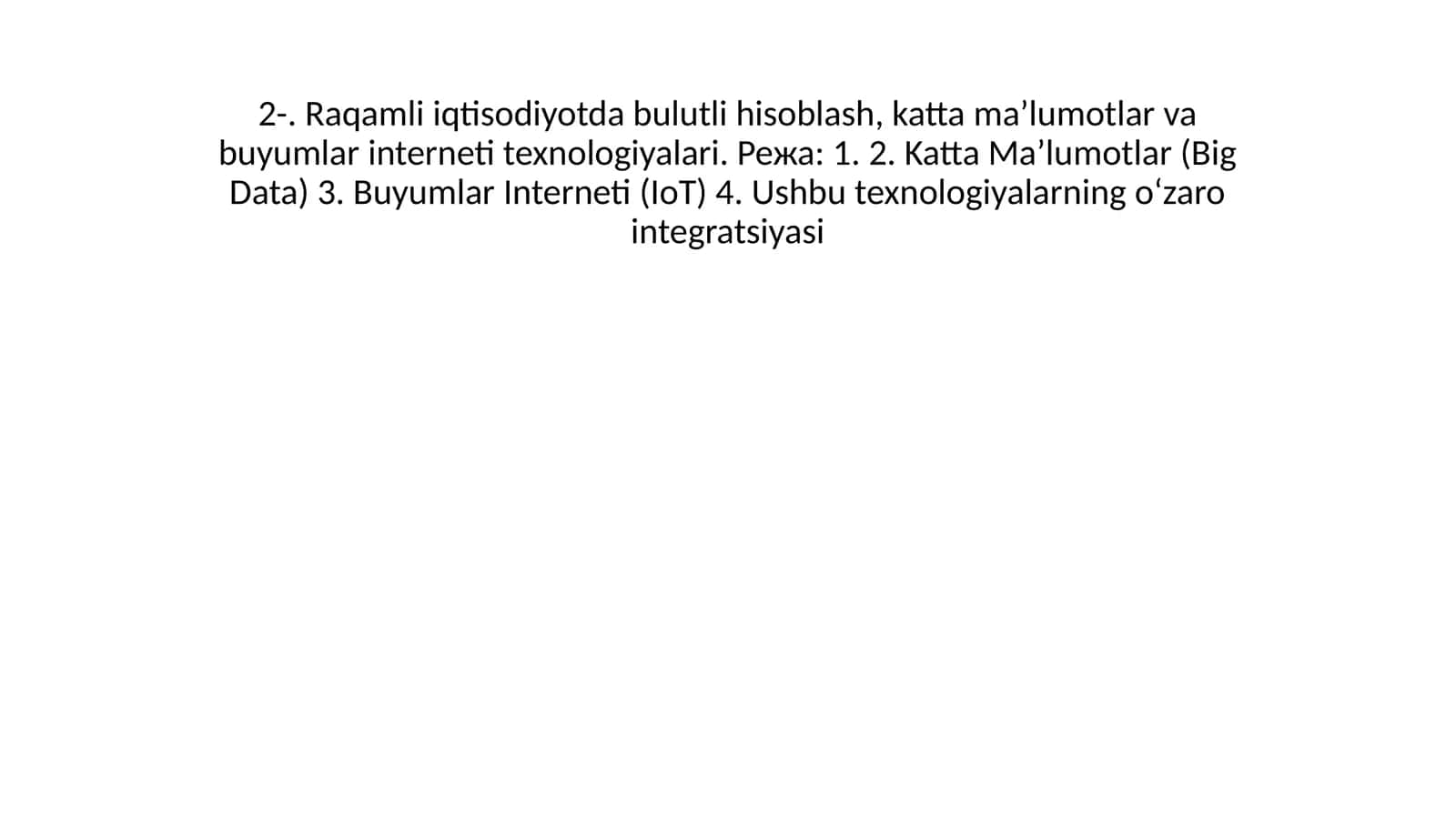 Katta Ma’lumotlar (Big Data) 1