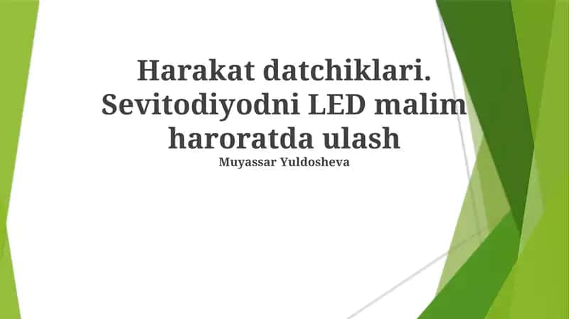 Harakat datchiklari 1
