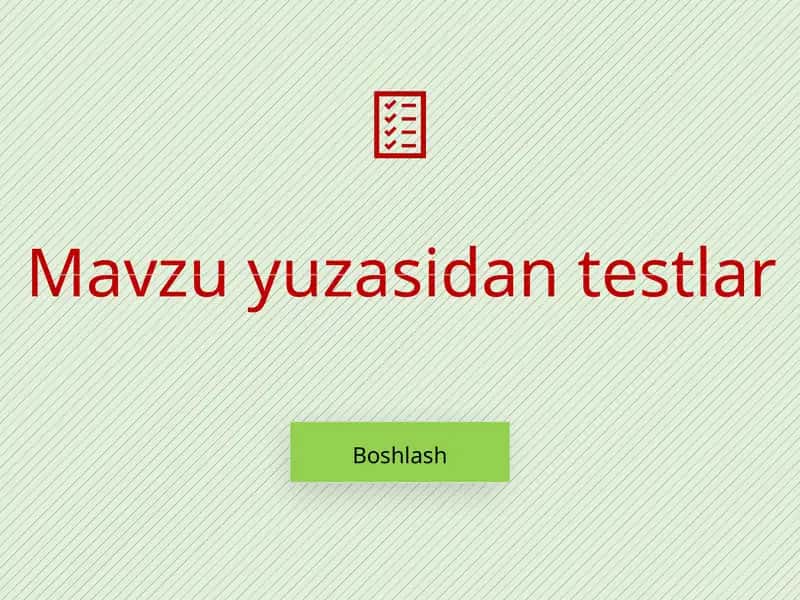 Ochiq dars uchun viktorina 1