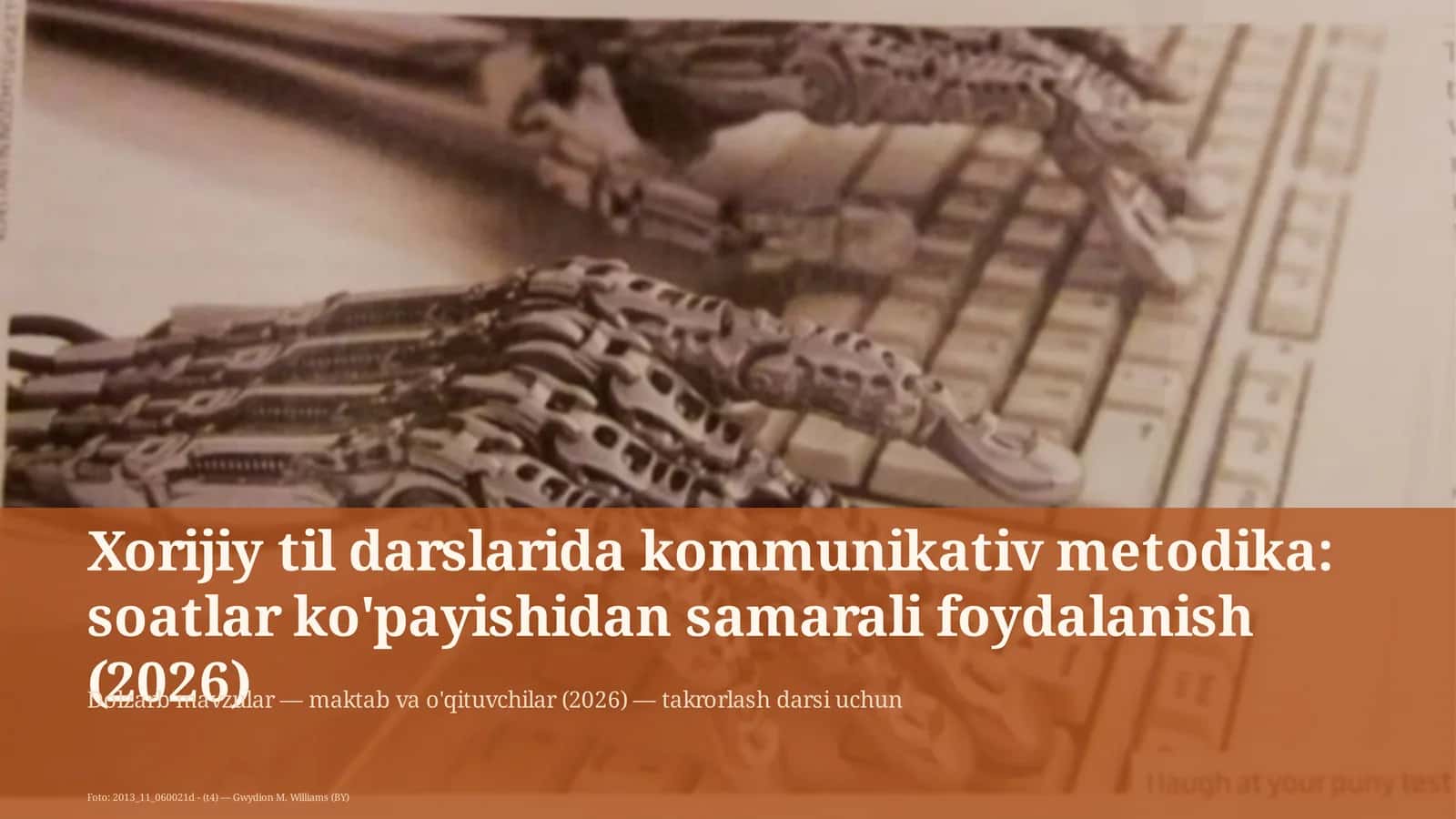 Xorijiy til darslarida kommunikativ metodika 1