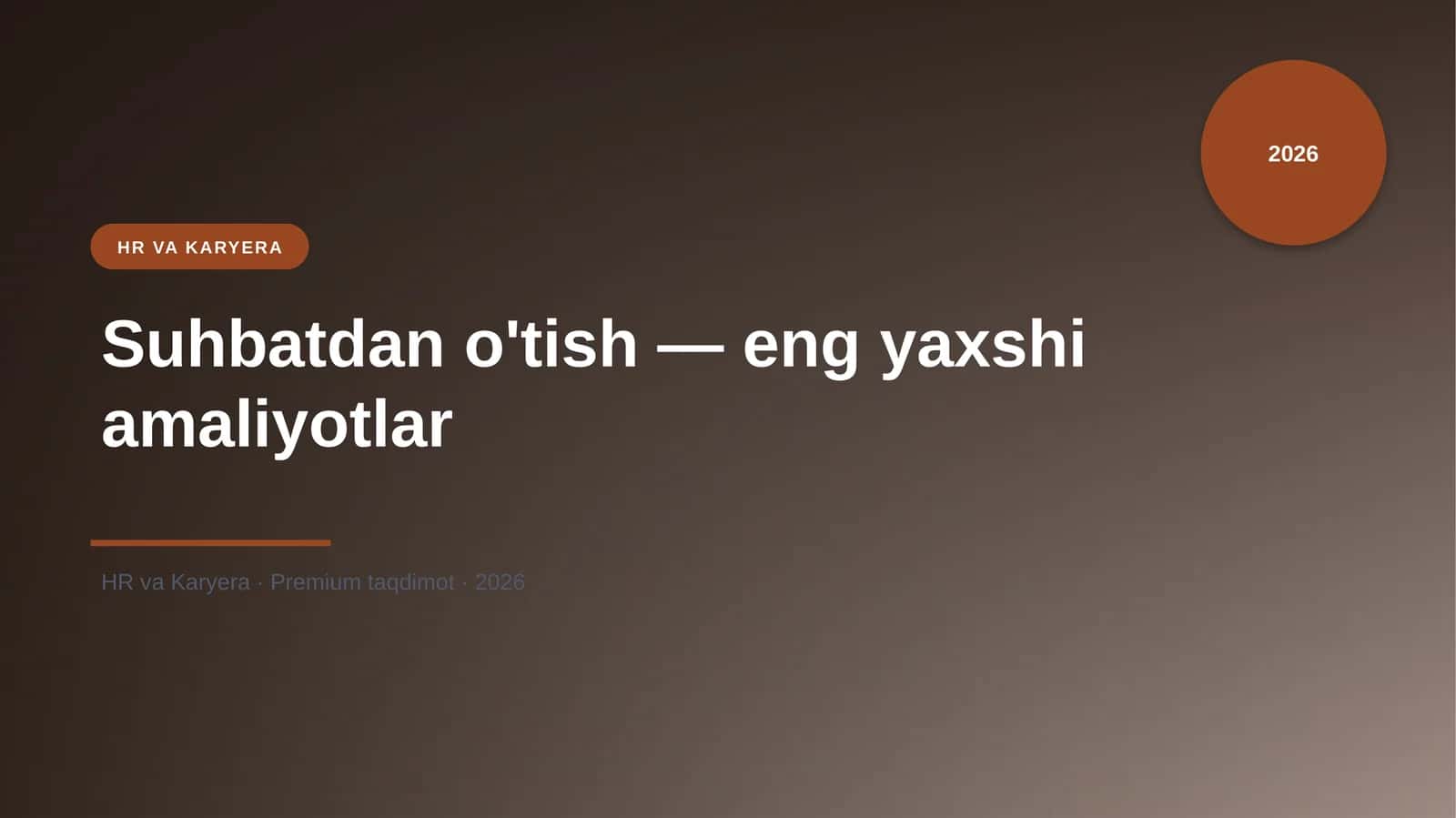 Suhbatdan o'tish — eng yaxshi amaliyotlar 1