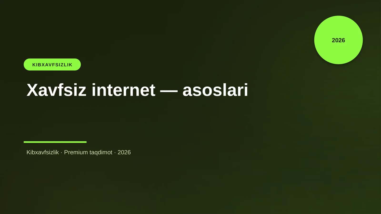 Xavfsiz internet — asoslari 1