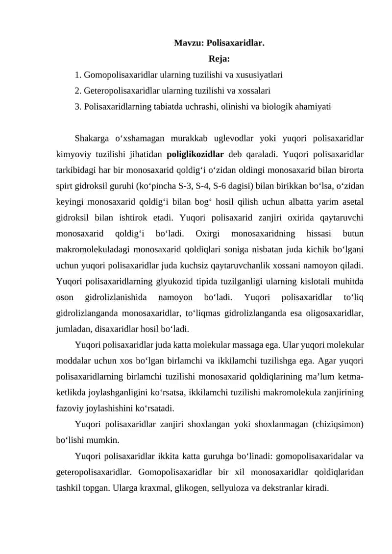 Polisaxaridlar 1