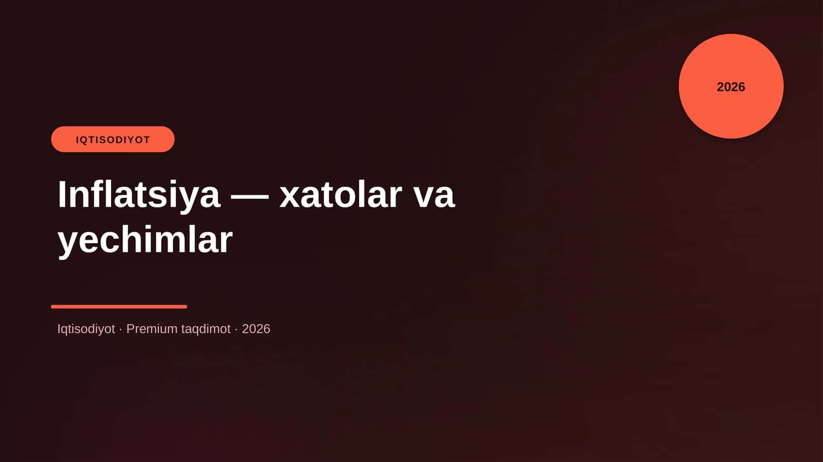 Inflatsiya — xatolar va yechimlar 1