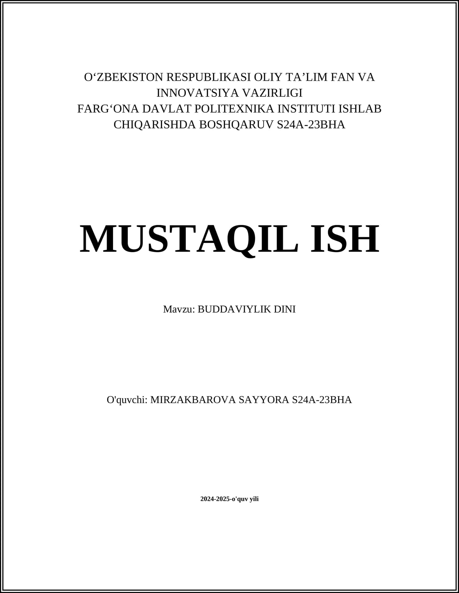 BUDDAVIYLIK DINI 1
