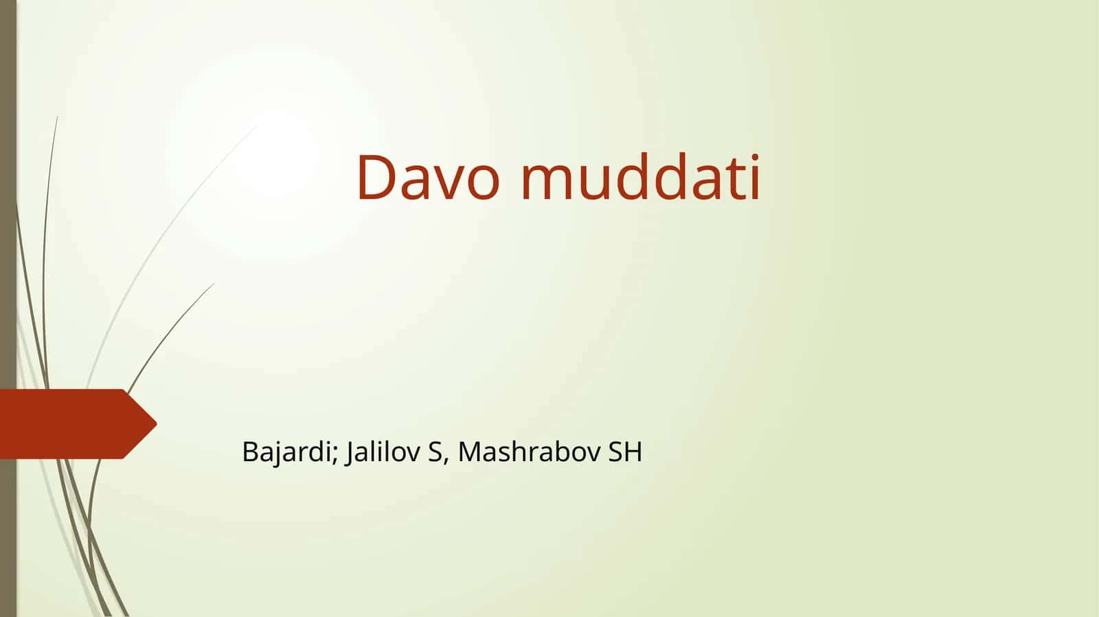 Davomuddati 1