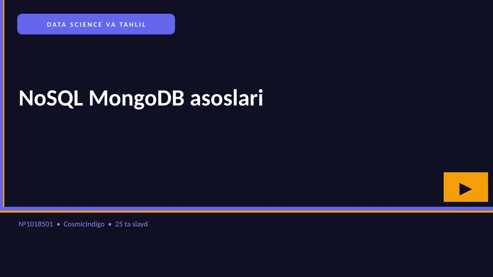 NoSQL MongoDB asoslari 1