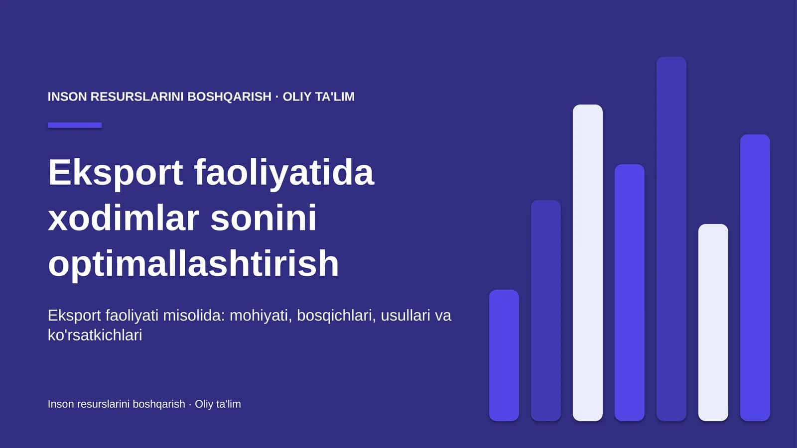 Eksport faoliyatida xodimlar sonini optimallashtirish 1