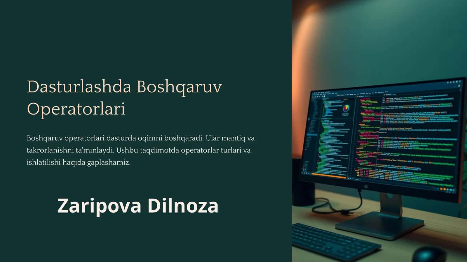 Boshqaruv Operatorlari 1