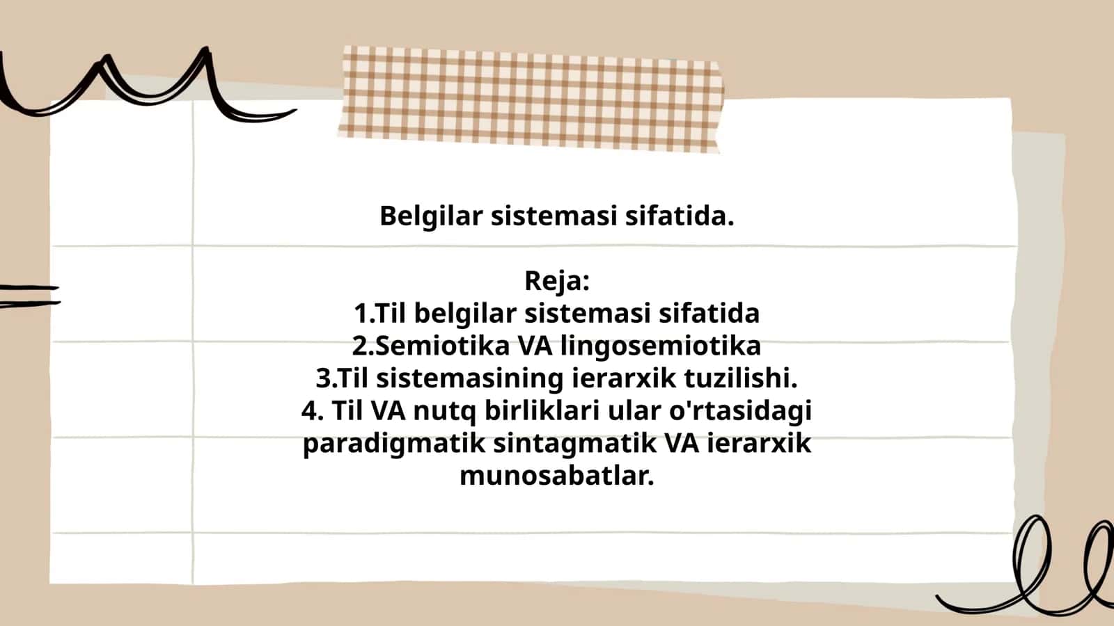 Til Belgilar Sistemasi 1