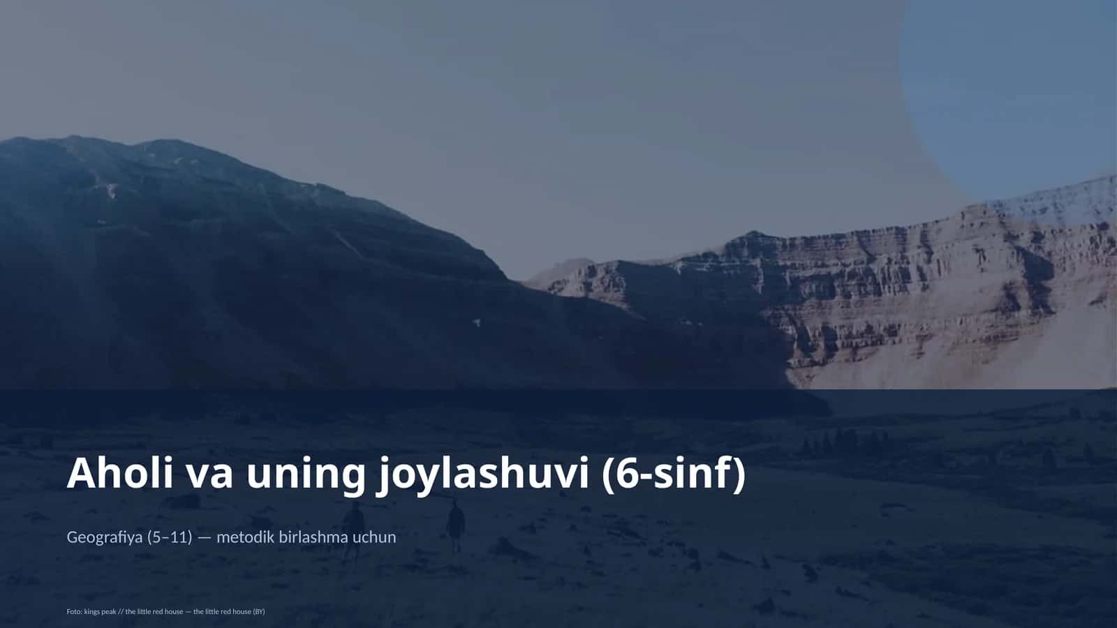 Aholi va uning joylashuvi (6-sinf) 1