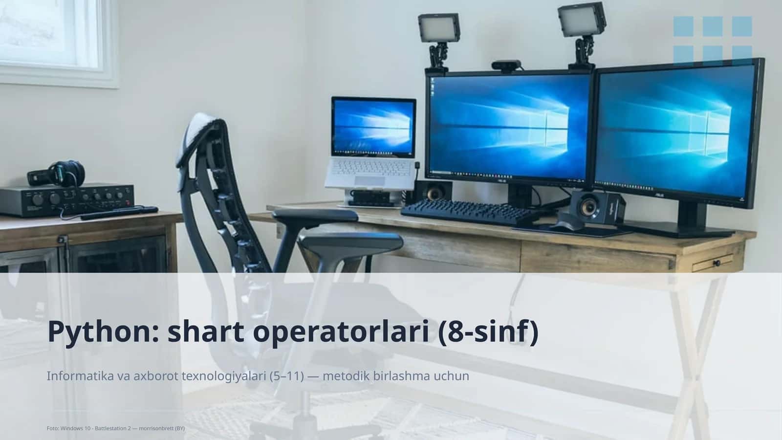 Python: shart operatorlari (8-sinf) 1