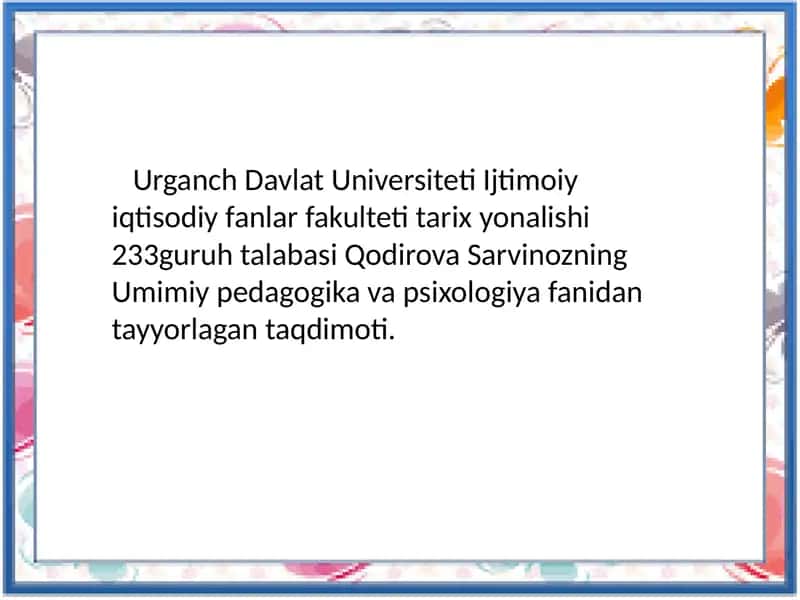 Tafakkur va O'ng 1