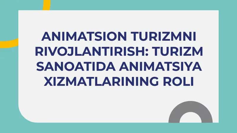 ANIMATSIYA XIZMATLARI 1
