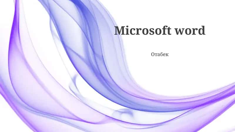Microsoft Word 1