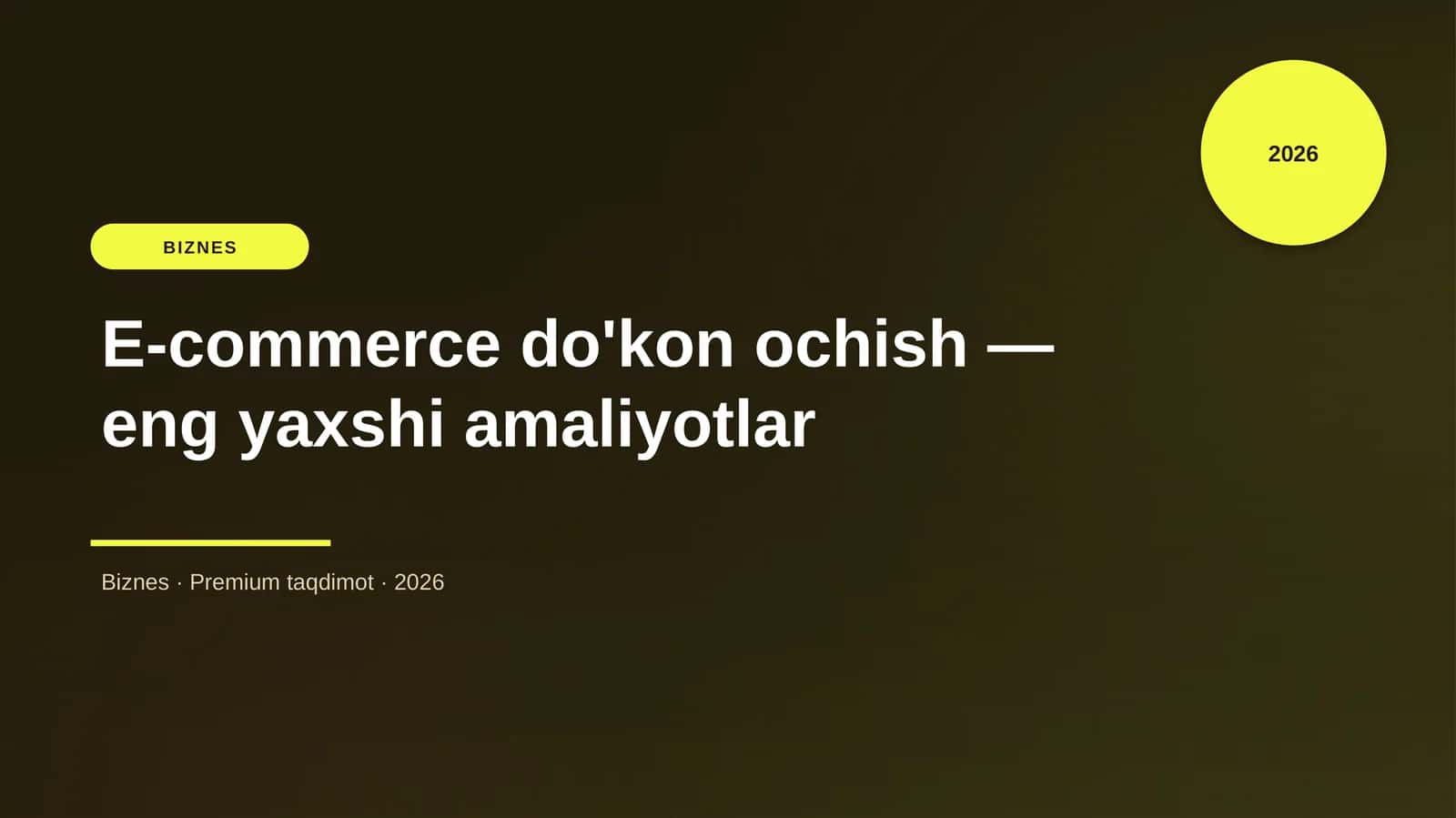 E-commerce do'kon ochish — eng yaxshi amaliyotlar 1