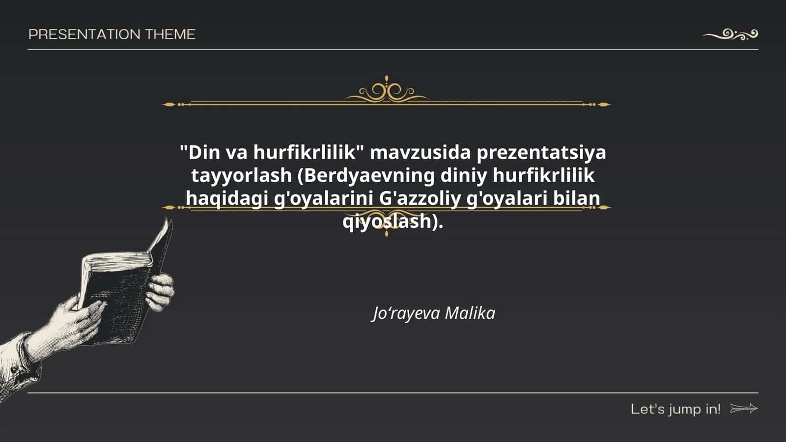 "Din va hurfikrlilik" 1