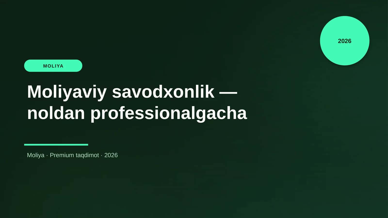 Moliyaviy savodxonlik — noldan professionalgacha 1