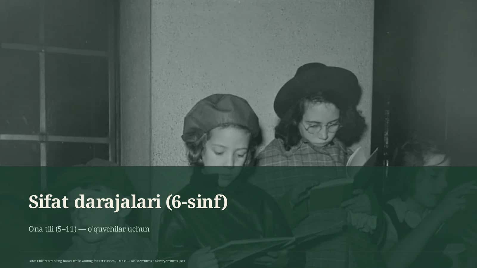 Sifat darajalari (6-sinf) 1