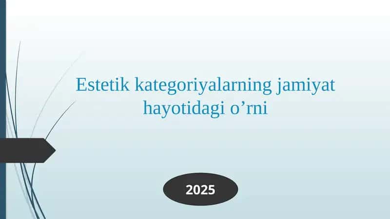 Estetika fani voqelik 1