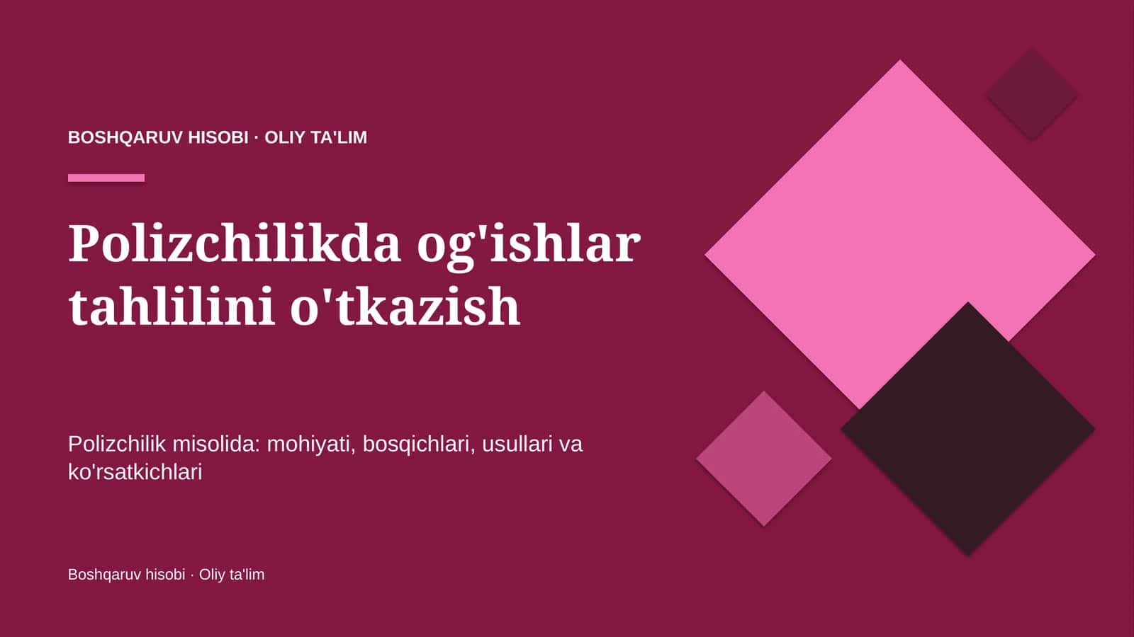 polizchilikda og'ishlar tahlilini o'tkazish 5412 1
