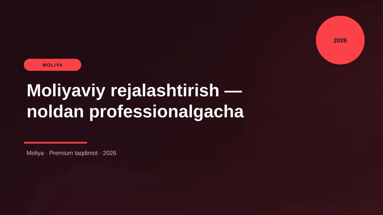 Moliyaviy rejalashtirish — noldan professionalgacha 1