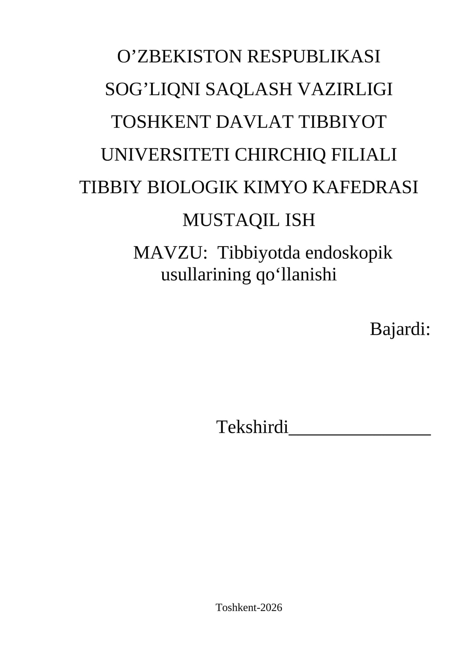 Tibbiyotda endoskopik usullarining qo‘llanish 1